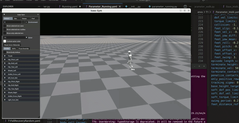 对抗机器人的跑步演示