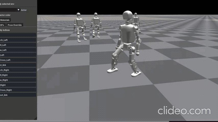 对抗机器人的跑步演示